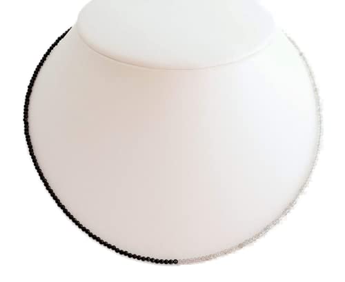 Labradorit Und Schwarz Spinell Kette Edelstein Fein Geschliefen