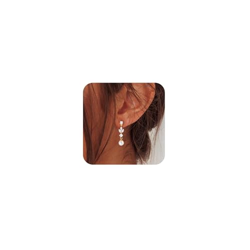 Harjjme Perlen Ohrringe Silber 925 H Ngend Damen