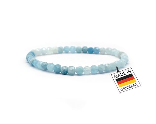 Aquamarin Armband 4mm Facettiert Naturfarben F R Innere