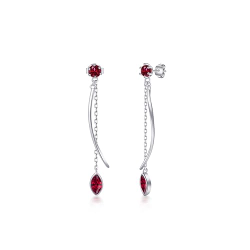 Phnibird 925 Sterling Silber Hypoallergen Tropfen Ohrringe Lang