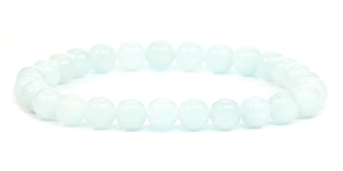 Lakada Echtes Aquamarin Edelstein Armband Mit Runden 6mm