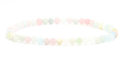 Lakada Echtes Morganit Edelstein Armband Mit Facettierten 4mm