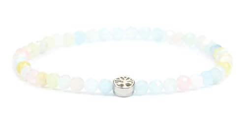 Lakada Echtes Morganit Edelstein Armband Mit Facettierten 4mm