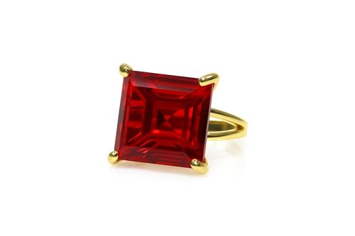 Anemone Schmuck Quadrat Rubin Ring Modische Erkl Rung