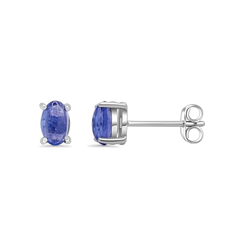 Tansanit Ohrstecker 925 Silber Edelmetall Schmuck Ohrstecker 6