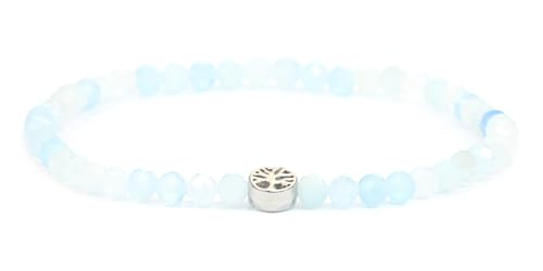 Lakada Echtes Aquamarin Edelstein Armband Mit Facettierten 4mm