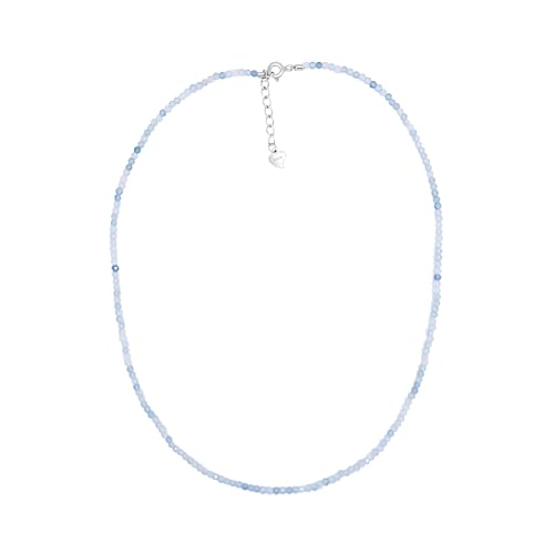 Aquamarin Halskette 925 Silber Nat Rlicher Edelstein Schmuck