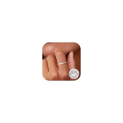 Dochais 925 Sterling Silber Eternity Ringe 14 K