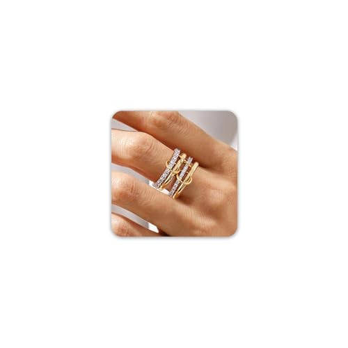 Watefoer Gold Stapelbar Ringe F R Damen Nicht