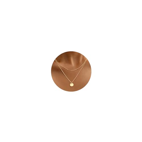 Dochais Damen Layered Anh Nger Kette Hypoallergene 14k