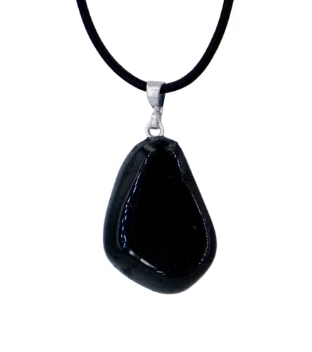 Taddart Minerals Kleiner Schwarzer Trommelstein Anh Nger Aus