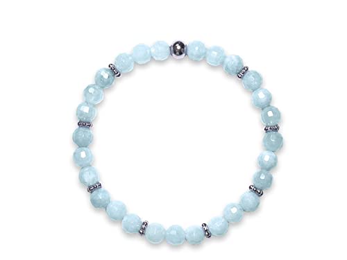 Majas Perlen Aquamarin Armband Mit Perlen Echt 6mm