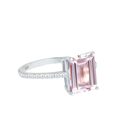 Gems Vibes Rosa Morganit Ring 925er Sterlingsilber Ring