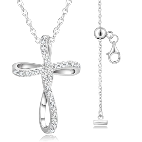 Krkc Co Moissanite Kreuz Kette F R Damen