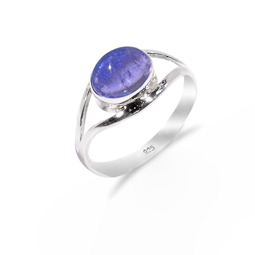 Himalya Quartz Tansanit Edelstein 925er Sterlingsilber Handgefertigt Solit