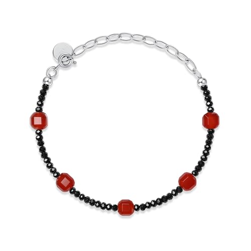 Gavu Spinell Armband Mit 7mm Roter Karneol F