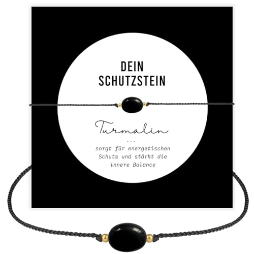 Happymaker Turmalin Armband Damen Handgefertigt Edelstein Armband Mit