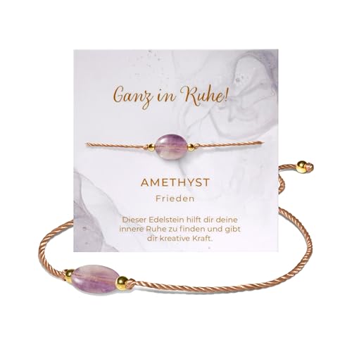 Puraja Edelstein Armband Damen Amethyst Mit 18k Echt