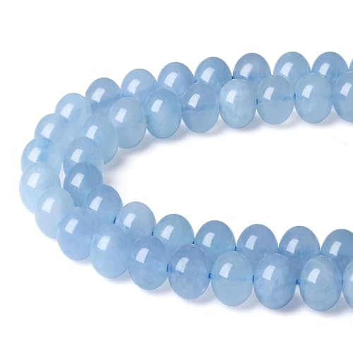Xiannvxi 8mm Aquamarin Perlen Zum Auff Deln Naturstein