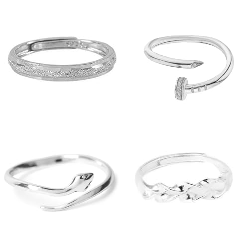 Munze 4 Pcs Silber Ringe F R Frauen