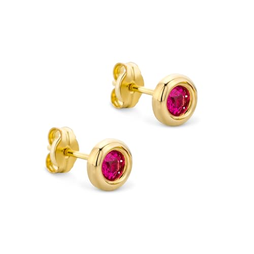Orovi Ohrringe Rund Aus 9 Karat Gelbgold 375