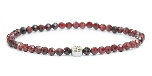 Lakada Echtes Granat Edelstein Armband Mit Facettierten 4mm