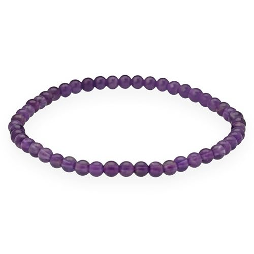 Lebensquelle Plus Mini Kugelarmband 4mm Hochwertiges Edelsteinarmband Amethyst