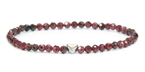 Lakada Echtes Granat Edelstein Armband Mit Facettierten 4mm