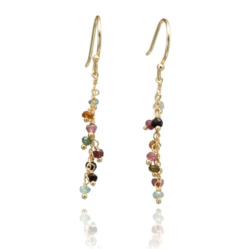 Koko Goldene H Ngend Ohrringe Mit Turmalinen Echt