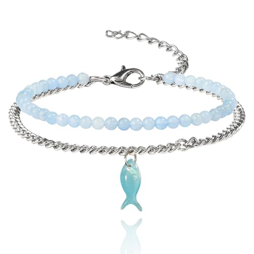 Zweireihiges Fu Kettchen F R Damen Aus Edelsteinen