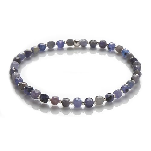 Tansanit Armband Edelstein Armband W Rfel Facettiert 4mm