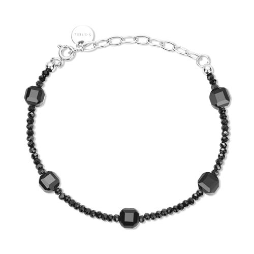 Gavu Schwarzes Edelstein Armband Mit Spinell Und Onyx