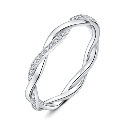 Jewelrypalace Infinity Seil Verdrehter Moissanite Band Ring Damen