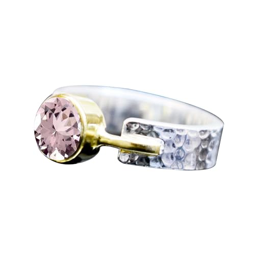 Gems Vibes Zweifarbiger Morganit Ring Aus Massivem 925er