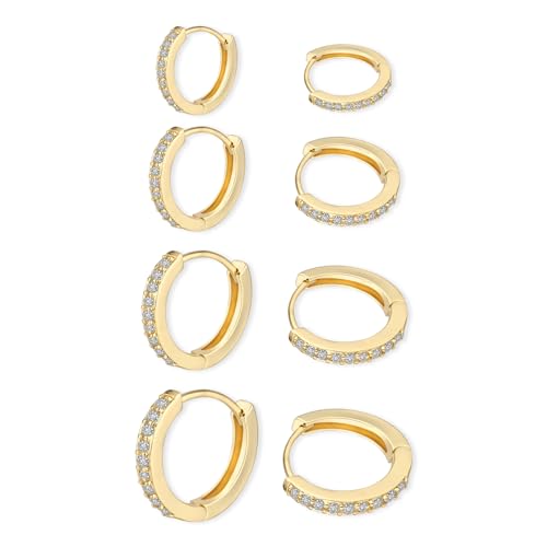 4 Paar Gold Creolen F R Damen Klein