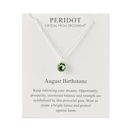 Philip Jones Geburtsstein Halskette August Peridot Erstellt Mit
