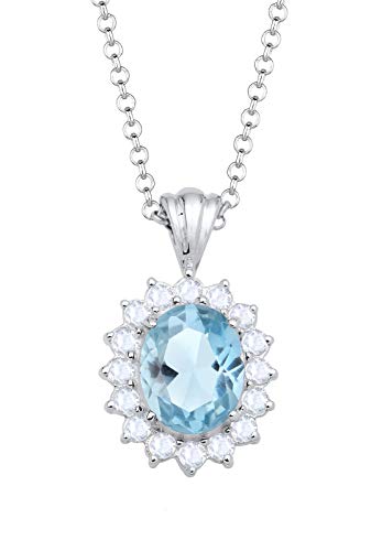 Elli Halskette Silber 925 Soli R Stein Oval