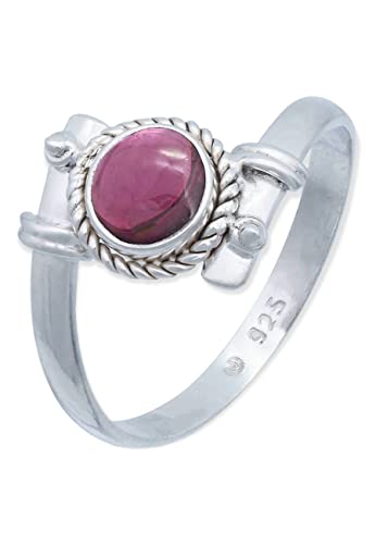 Ring 925 Silber Granat Roter Stein Edelstein Echt