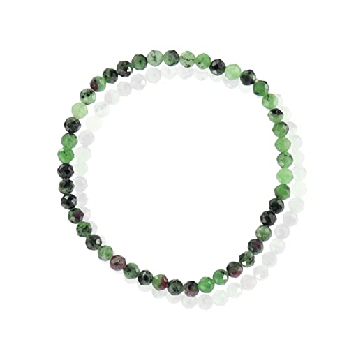 Budawi Feines Rubin Zoisit Edelstein Armband Perlenarmband 4