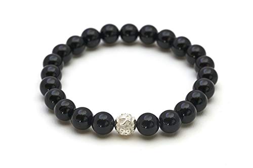 Bergerlin Turmalin Armband Perlenarmband Aus Echtem Naturstein Mit