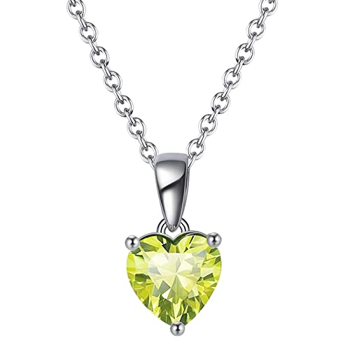 Bellitia Jewelry Peridot Halskette Damen Herz Anh Nger