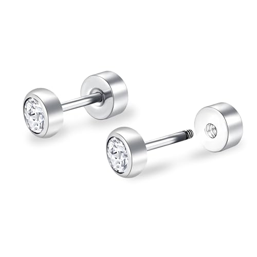 Zde Titanium Flatback Ohrringe F R Frauen Crystal