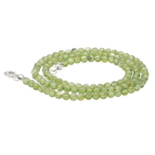 Lebensquelle Plus Peridot Edelstein Kugelkette 925 Silber Verschluss
