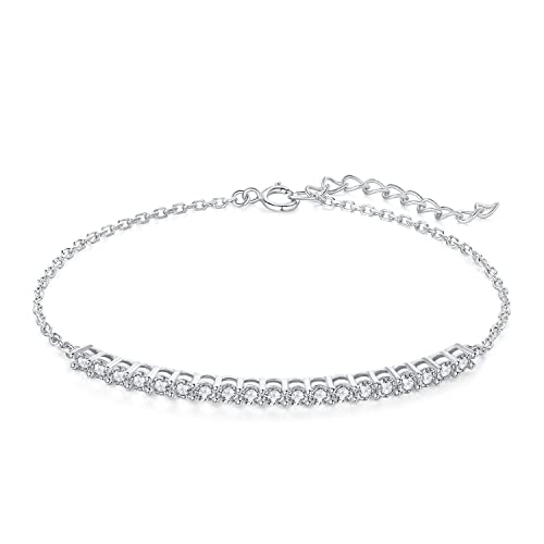 Jewelrypalace Rundschliff 2 5mm Moissanite Armband Damen Silber