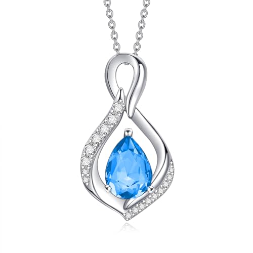 Aeneas Topas Kette Sterling Silber Dezember Birthstone Kette