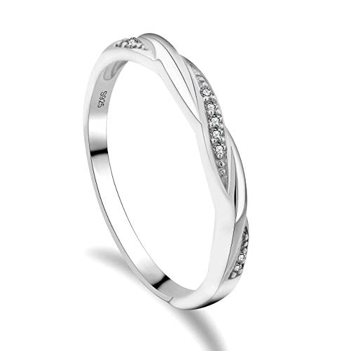 Gulicx Silber Damen Ring 925 Sterling Silber Hochzeitsringe