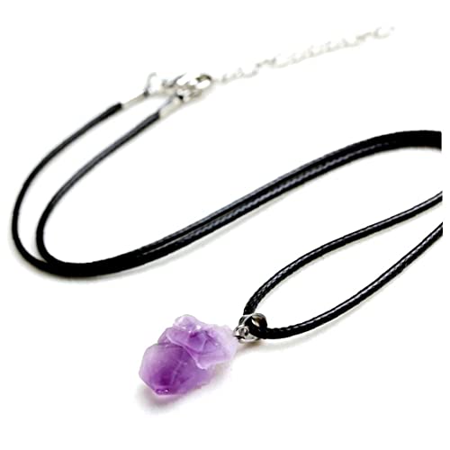 Froiny Vintage Amethyst Kristall Anh Nger Halskette Unregelm