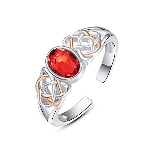 Roter Granat Ring Mit Geburtsstein F R Januar