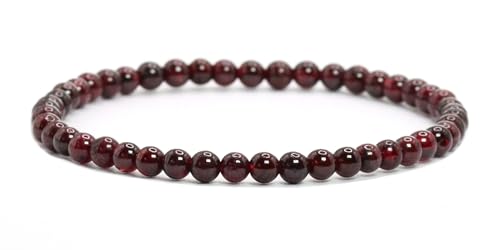 Lakada Echtes Granat Edelstein Armband Mit Runden 4mm