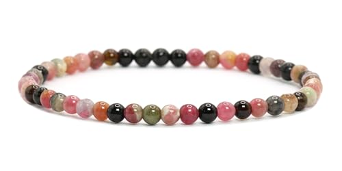 Lakada Echtes Gemischter Turmalin Edelstein Armband Mit Runden